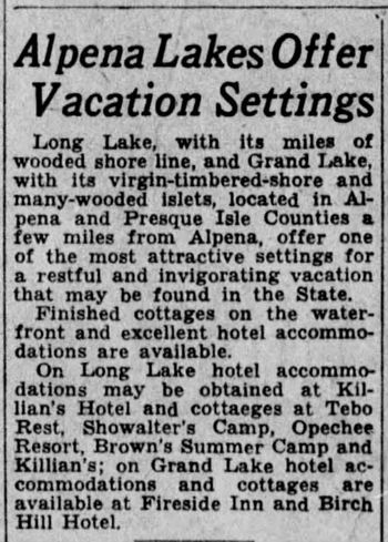 Opechee Motel (Opechee Resort, Opechees) - Jun 10 1934 Article (newer photo)